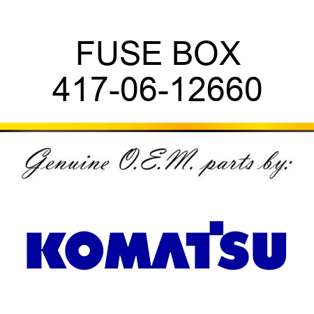 FUSE BOX 417-06-12660