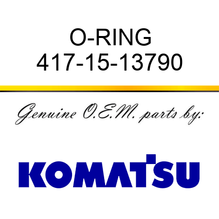 O-RING 417-15-13790
