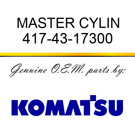 MASTER CYLIN 417-43-17300