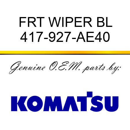 FRT WIPER BL 417-927-AE40