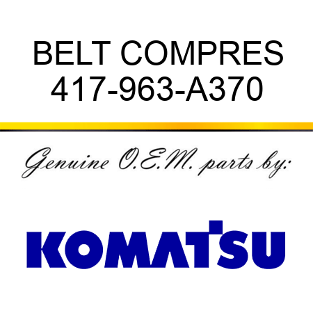 BELT COMPRES 417-963-A370