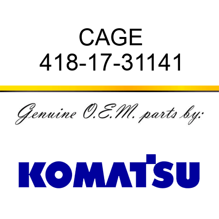 CAGE 418-17-31141