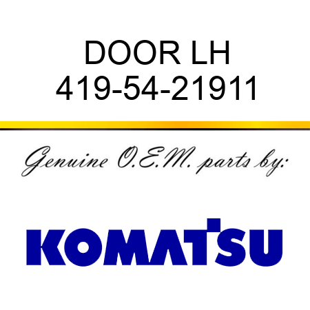 DOOR LH 419-54-21911