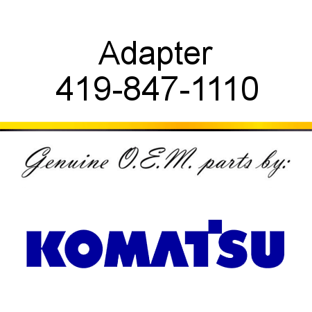 Adapter 419-847-1110
