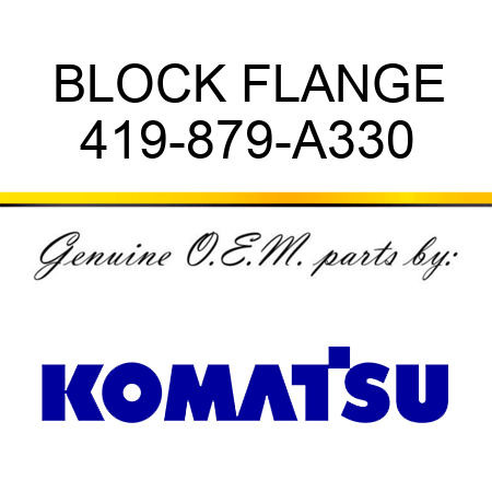 BLOCK, FLANGE 419-879-A330