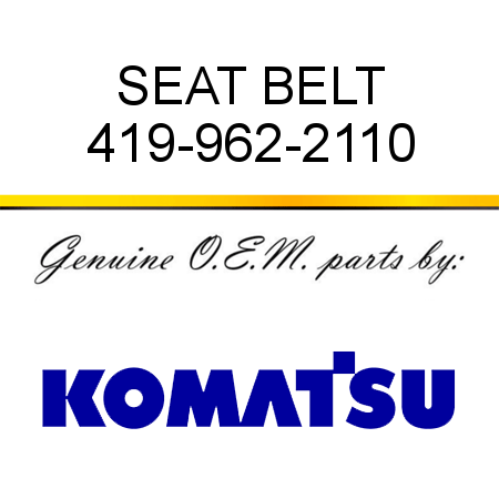 SEAT BELT 419-962-2110