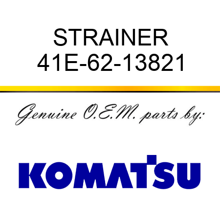 STRAINER 41E-62-13821