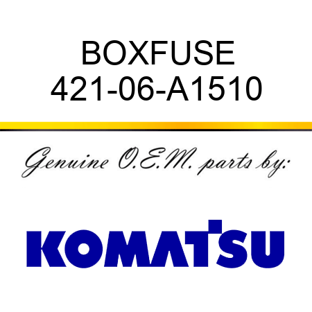 BOX,FUSE 421-06-A1510