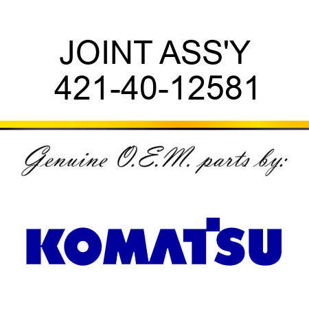 JOINT ASS'Y 421-40-12581