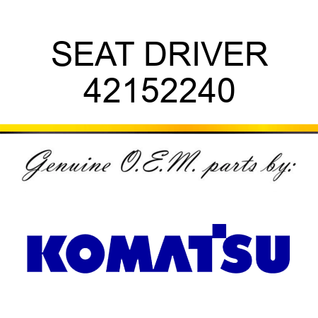 SEAT, DRIVER 42152240