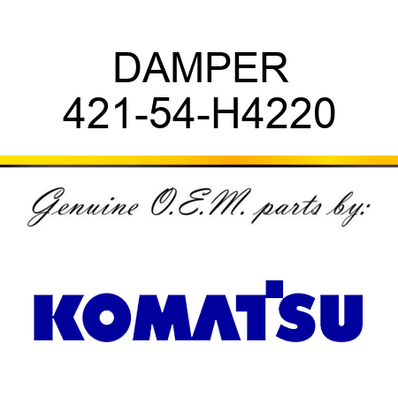 DAMPER 421-54-H4220