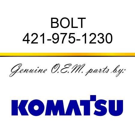 BOLT 421-975-1230