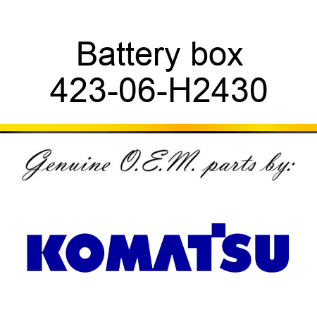 Battery box 423-06-H2430