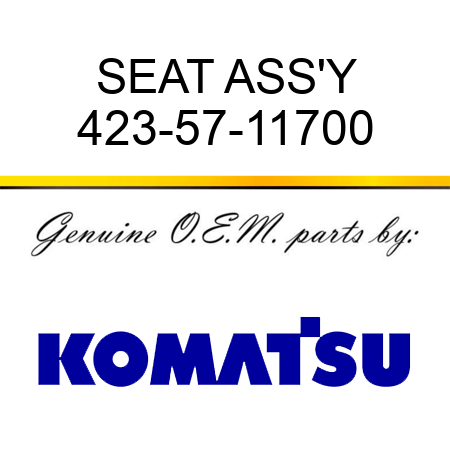 SEAT ASS'Y 423-57-11700