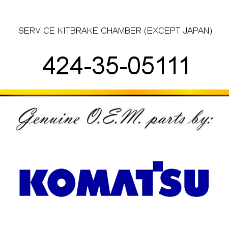 SERVICE KIT,BRAKE CHAMBER (EXCEPT JAPAN) 424-35-05111