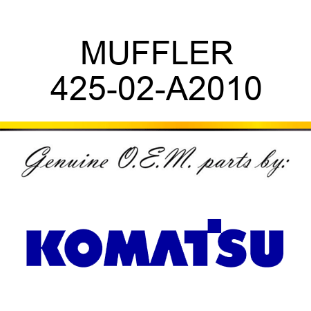 MUFFLER 425-02-A2010