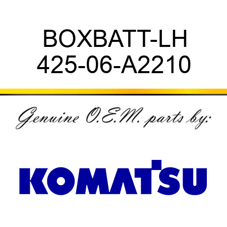 BOX,BATT-LH 425-06-A2210
