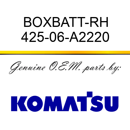 BOX,BATT-RH 425-06-A2220