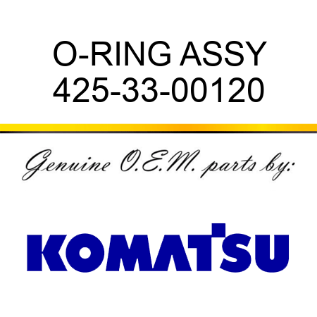 O-RING ASSY 425-33-00120