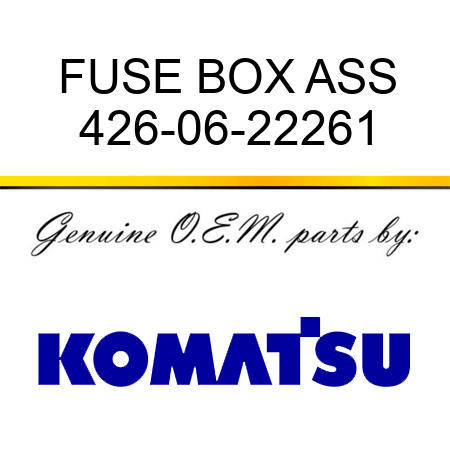 FUSE BOX ASS 426-06-22261