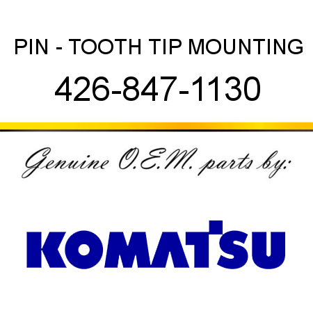 PIN - TOOTH TIP MOUNTING 426-847-1130