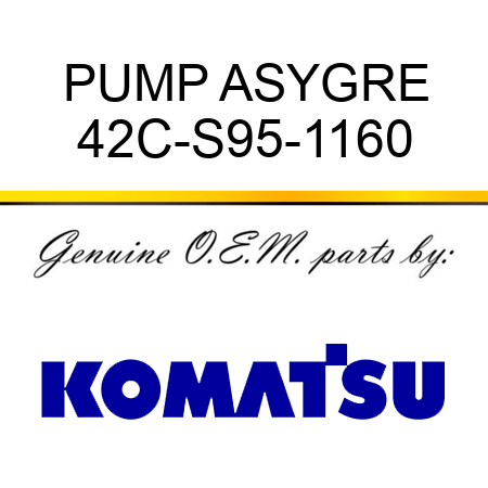 PUMP ASY,GRE 42C-S95-1160