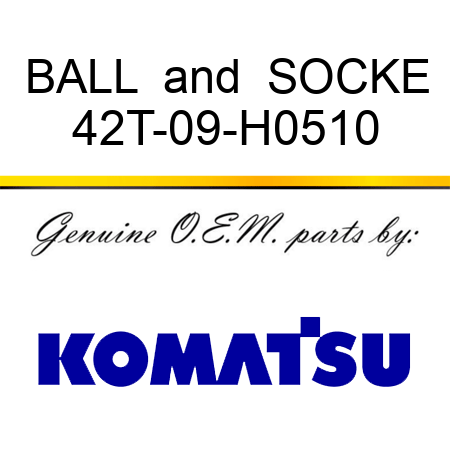 BALL & SOCKE 42T-09-H0510