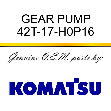 GEAR PUMP 42T-17-H0P16