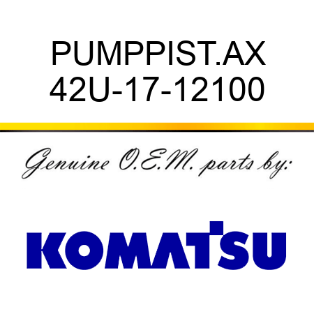 PUMP,PIST.AX 42U-17-12100