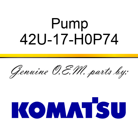 Pump 42U-17-H0P74