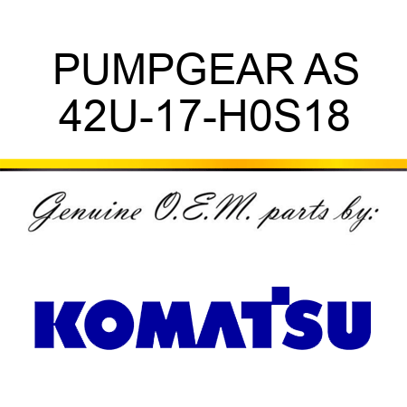 PUMP,GEAR AS 42U-17-H0S18