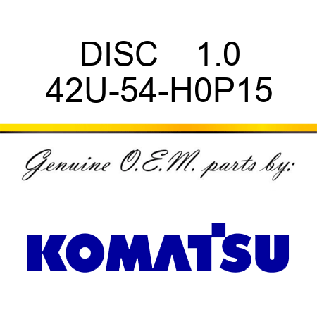 DISC    1.0 42U-54-H0P15