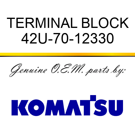 TERMINAL BLOCK 42U-70-12330