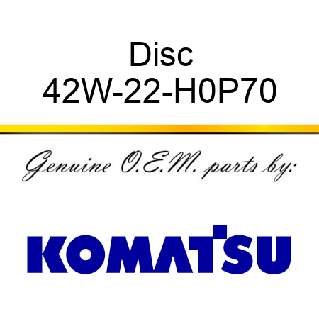 Disc 42W-22-H0P70