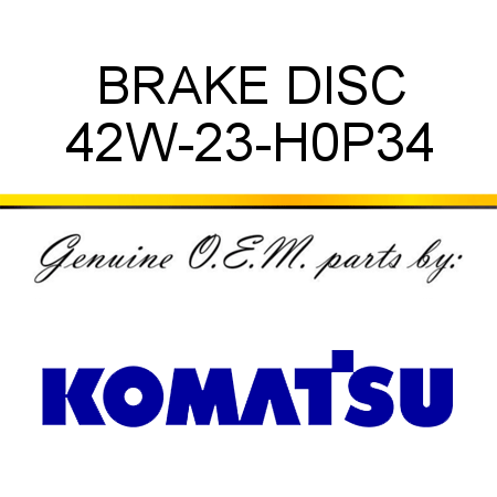 BRAKE DISC 42W-23-H0P34
