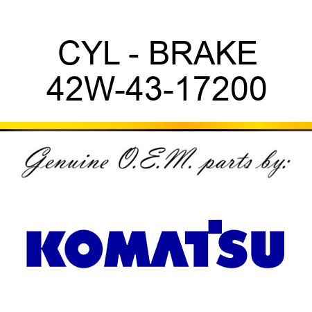 CYL - BRAKE 42W-43-17200