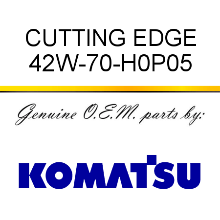 CUTTING EDGE 42W-70-H0P05
