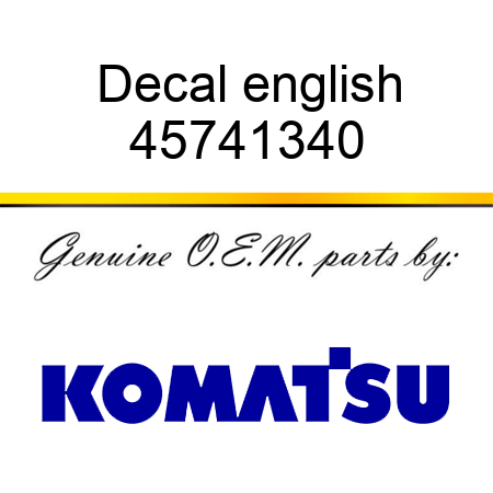 Decal, english 45741340