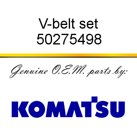 V-belt set 50275498