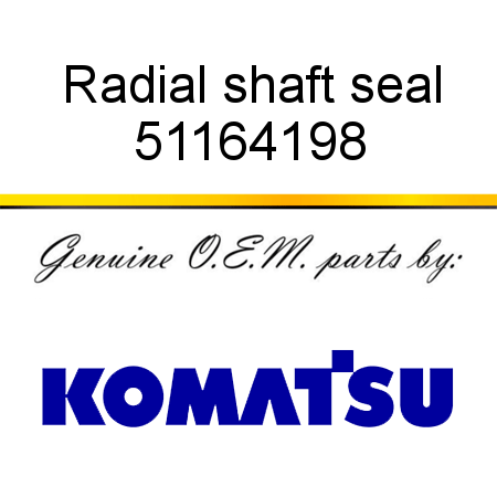 Radial shaft seal 51164198