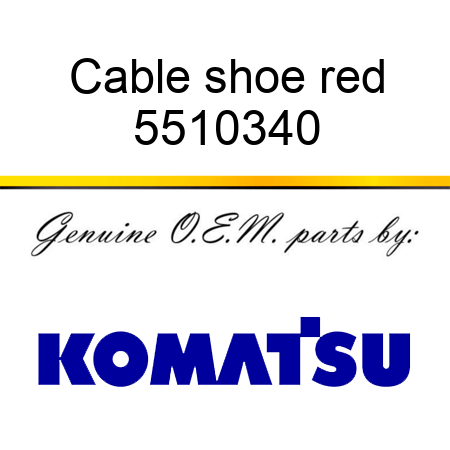 Cable shoe, red 5510340