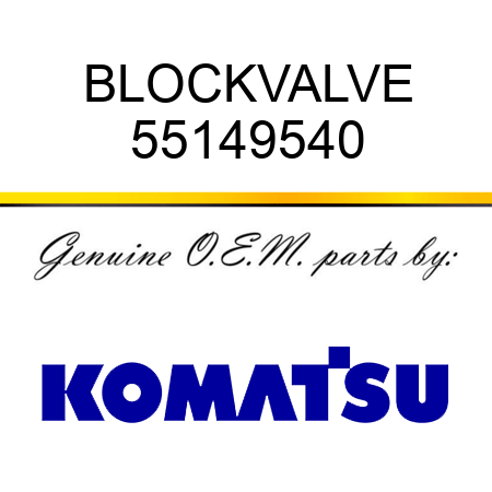 BLOCK,VALVE 55149540