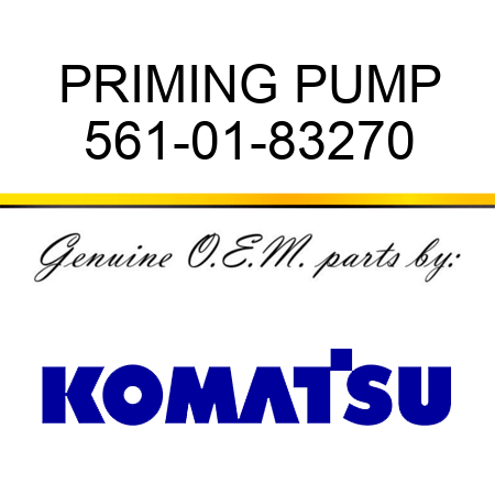 PRIMING PUMP 561-01-83270