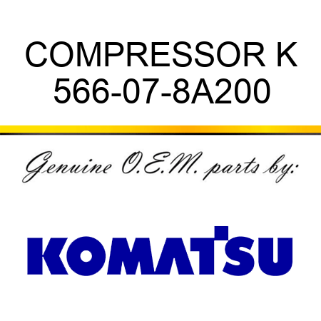 COMPRESSOR K 566-07-8A200