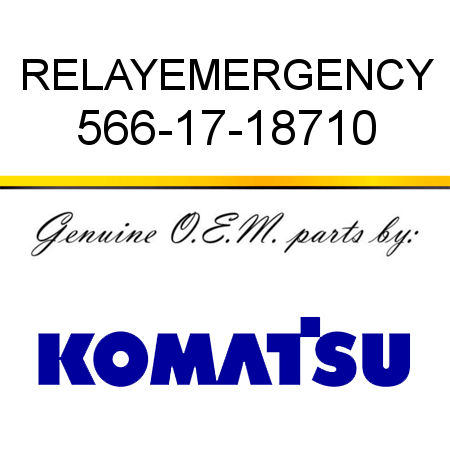 RELAY,EMERGENCY 566-17-18710