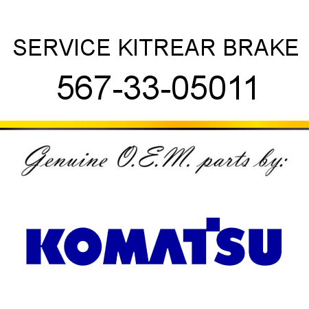 SERVICE KIT,REAR BRAKE 567-33-05011