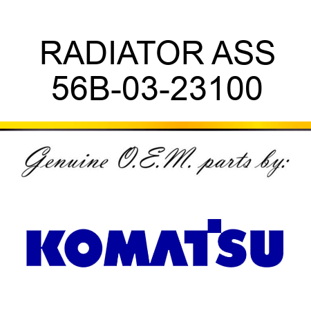 RADIATOR ASS 56B-03-23100