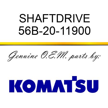 SHAFT,DRIVE 56B-20-11900