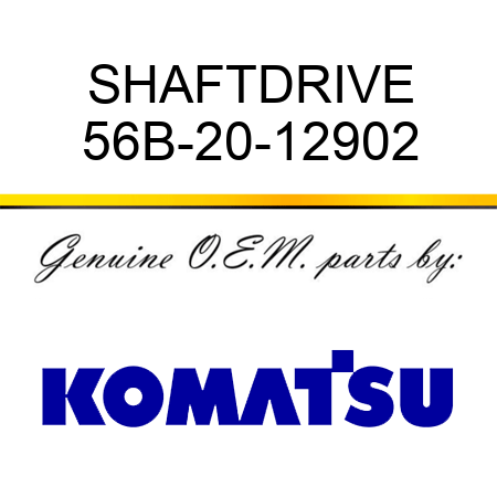 SHAFT,DRIVE 56B-20-12902