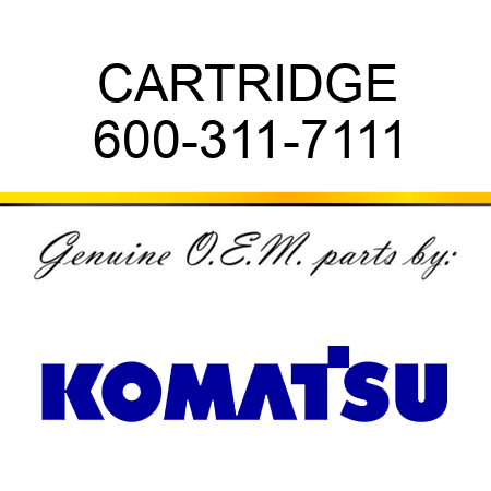 CARTRIDGE 600-311-7111